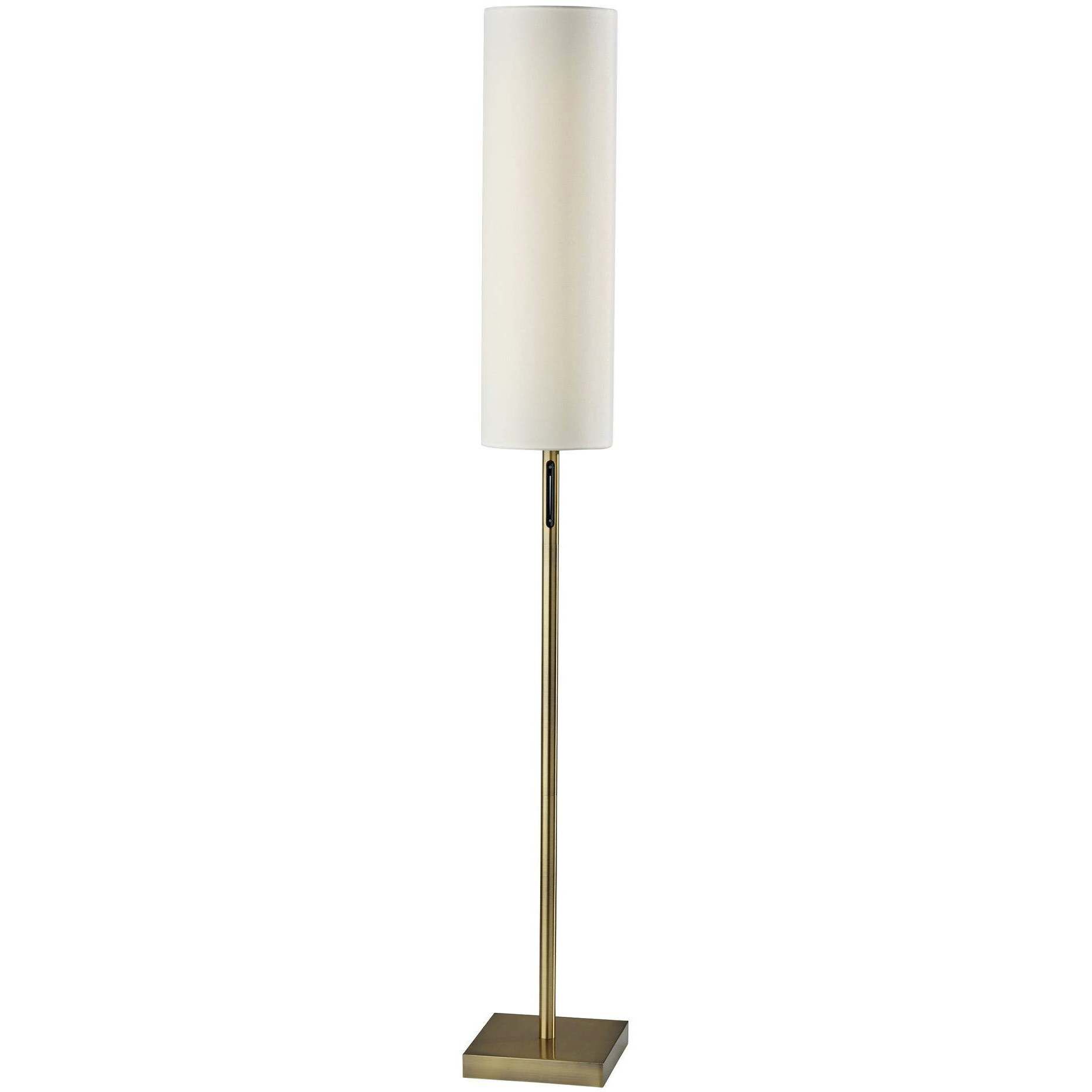 Matilda 62 inch 15.00 watt Antique Brass Floor Lamp Portable Light, with Smart Switch