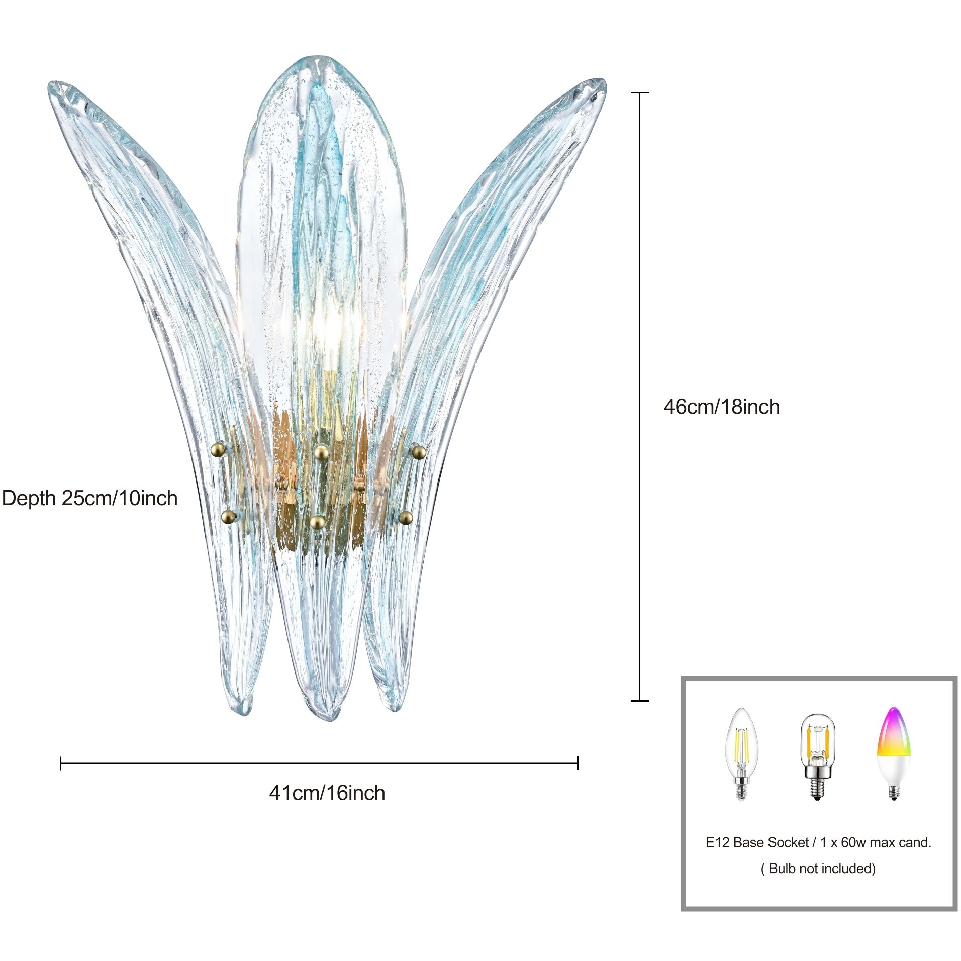 Fiore 1 Light 10.25 inch Antique Gold Leaf Sconce Wall Light