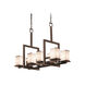 Textile LED 14 inch Dark Bronze Chandelier Ceiling Light