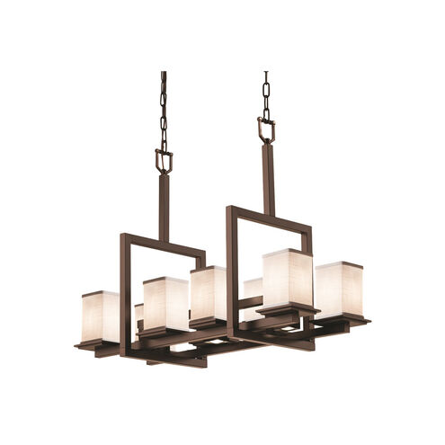Textile LED 14 inch Dark Bronze Chandelier Ceiling Light