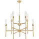 Esme 9 Light 38 inch Modern Gold Chandelier Ceiling Light