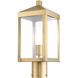 Nyack 1 Light 15.25 inch Antique Brass Outdoor Post Top Lantern
