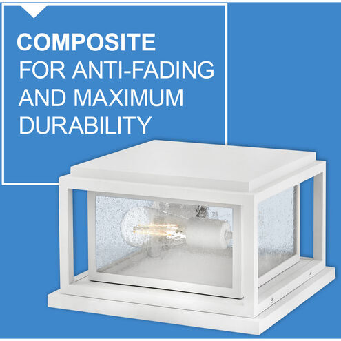 Coastal Elements Republic 2 Light 12 inch Textured White Outdoor Pier Mount, Estate Series