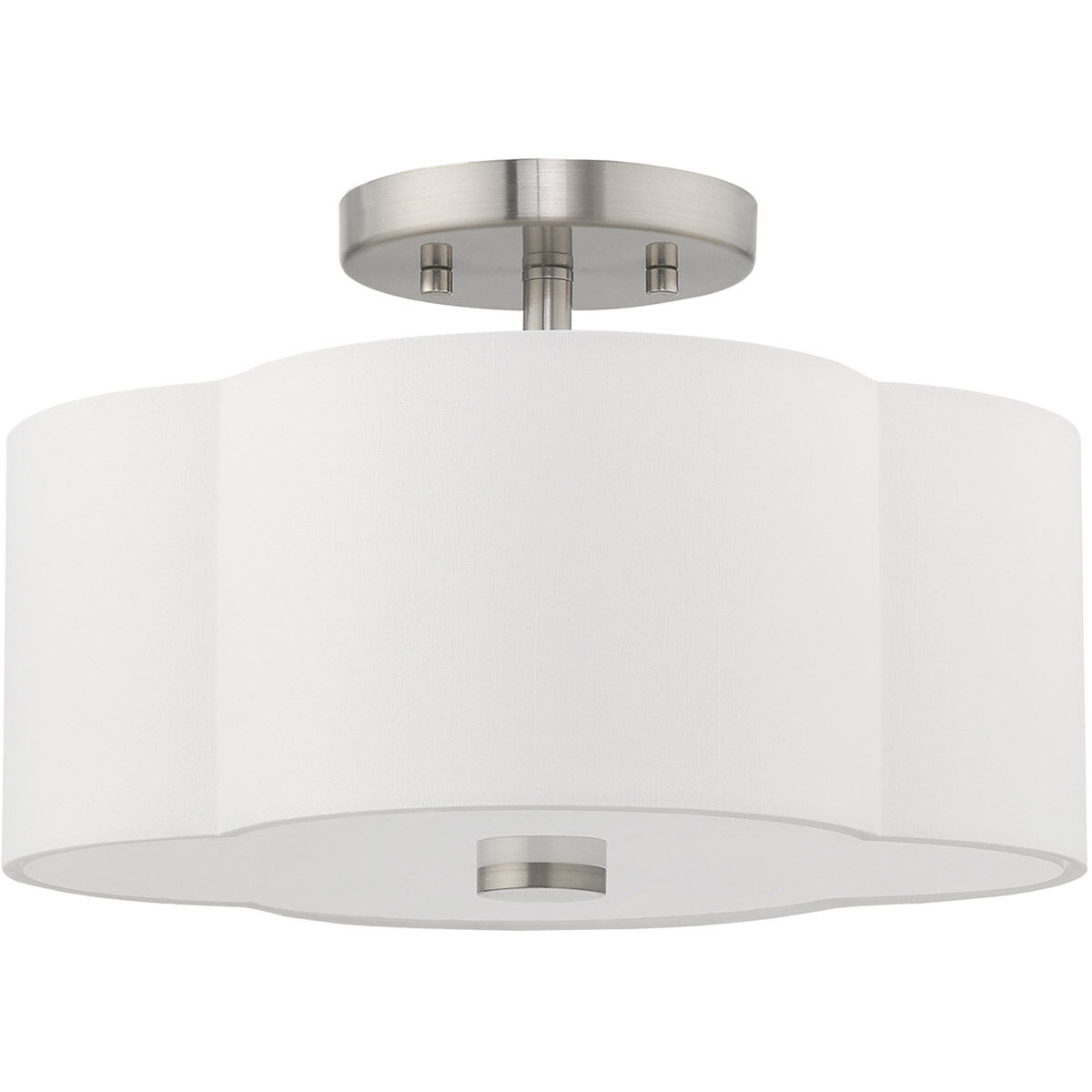 Chelsea 2 Light 13 inch Brushed Nickel Semi-Flush Mount Ceiling Light