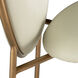 Evelyn Brushed Gold / Cream Leather Dining Chair