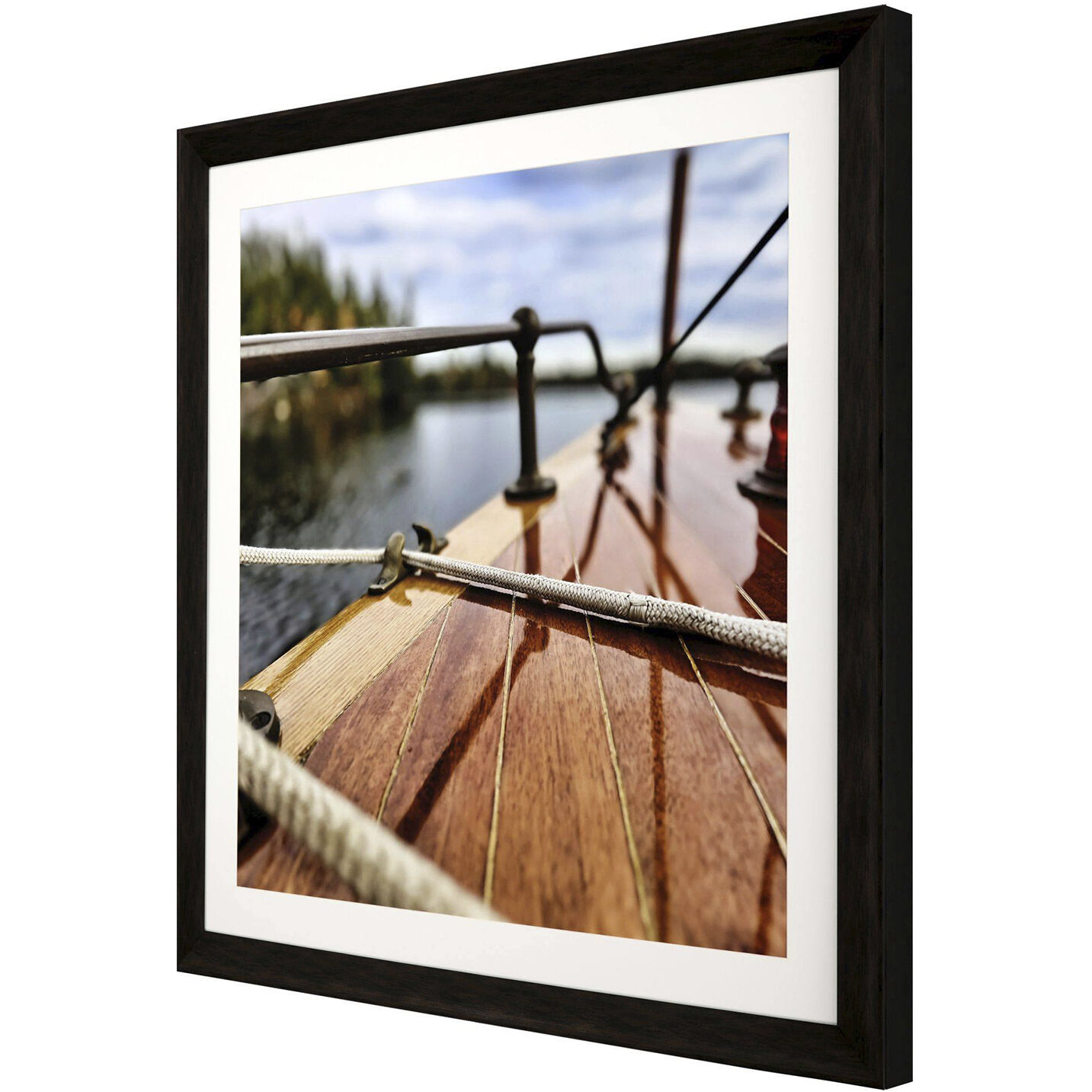 Lake Life Brown and Blue and Multi Framed Art