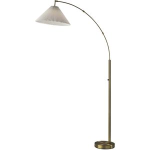 Delaney 76 inch 150.00 watt Antique Brass Arc Floor Lamp Portable Light