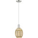 Downtown Urban Preston 1 Light 6.25 inch Brushed Satin Nickel Mini Pendant Ceiling Light in Mercury