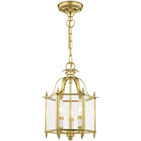 Livingston 3 Light 10 inch Polished Brass Convertible Mini Pendant/Ceiling Mount Ceiling Light