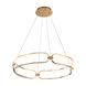 Charmed LED 24 inch Soft Gold Pendant Ceiling Light in 24in, dweLED