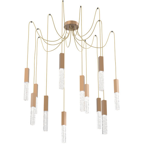 Axis LED 11 inch Novel Brass Swag Multi-Pendant Ceiling Light in 2700K LED