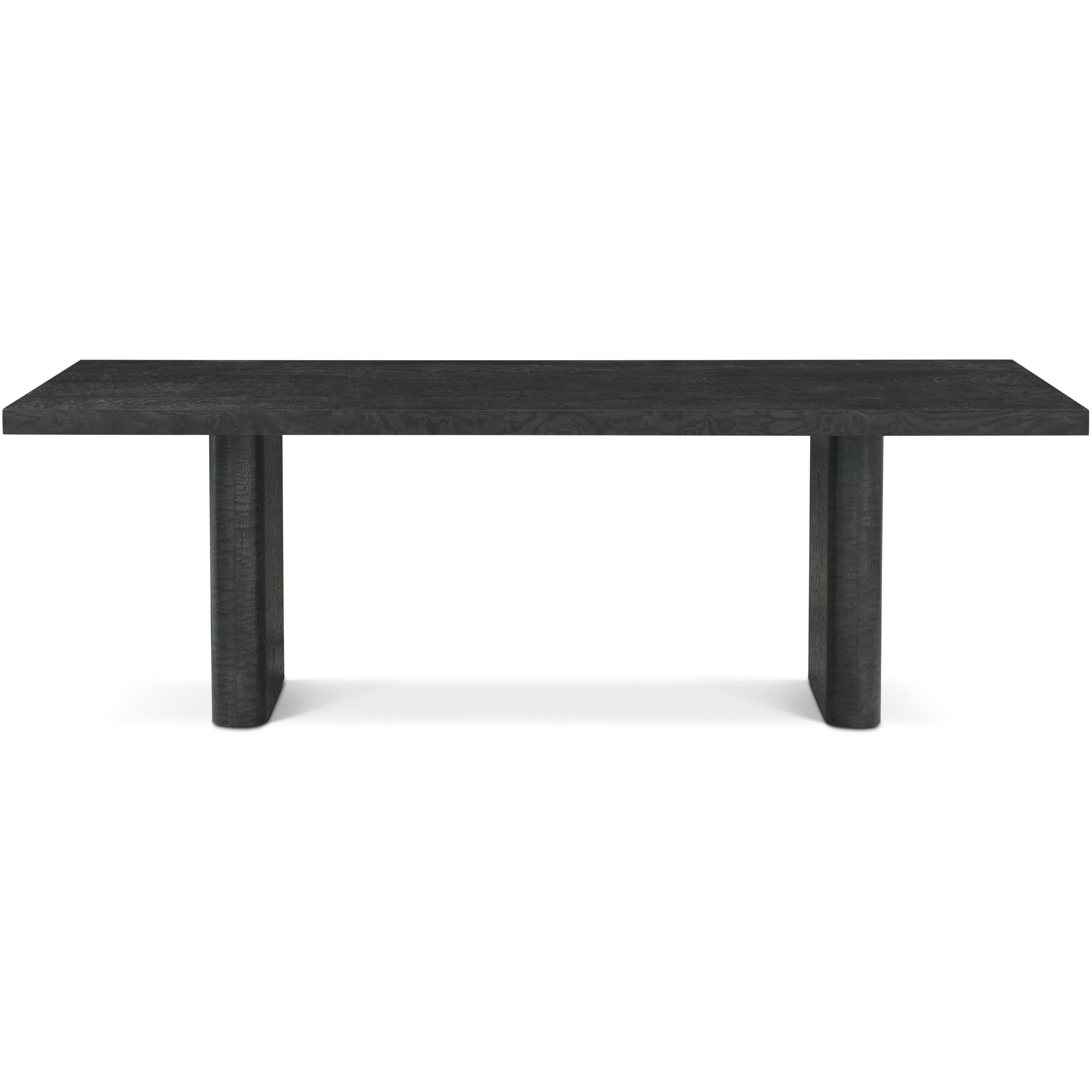 Kesden 128 X 44 inch Silent Black Extension Dining Table, Wooden