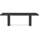 Kesden 128 X 44 inch Silent Black Extension Dining Table, Wooden