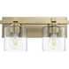 Fort Worth 2 Light 14 inch Aged Brass Wall Sconce Wall Light