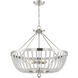 Bergamo 6 Light 26 inch Antique Nickel Pendant Ceiling Light
