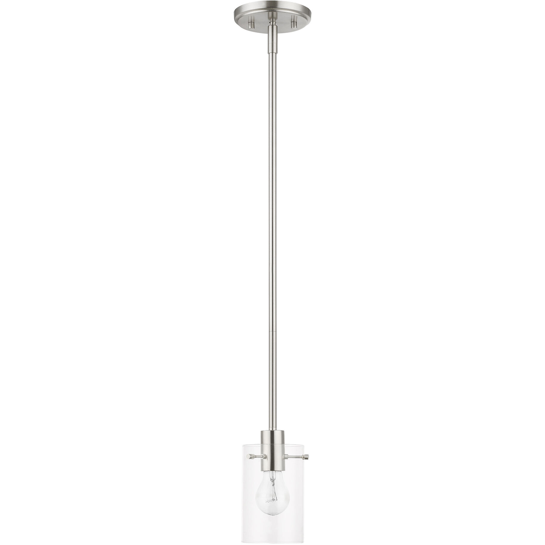 Munich 1 Light 5 inch Brushed Nickel Single Pendant Ceiling Light, Single