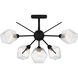 Salvador 6 Light 24 inch Earth Black Semi-Flush Mount Ceiling Light, Extra Large