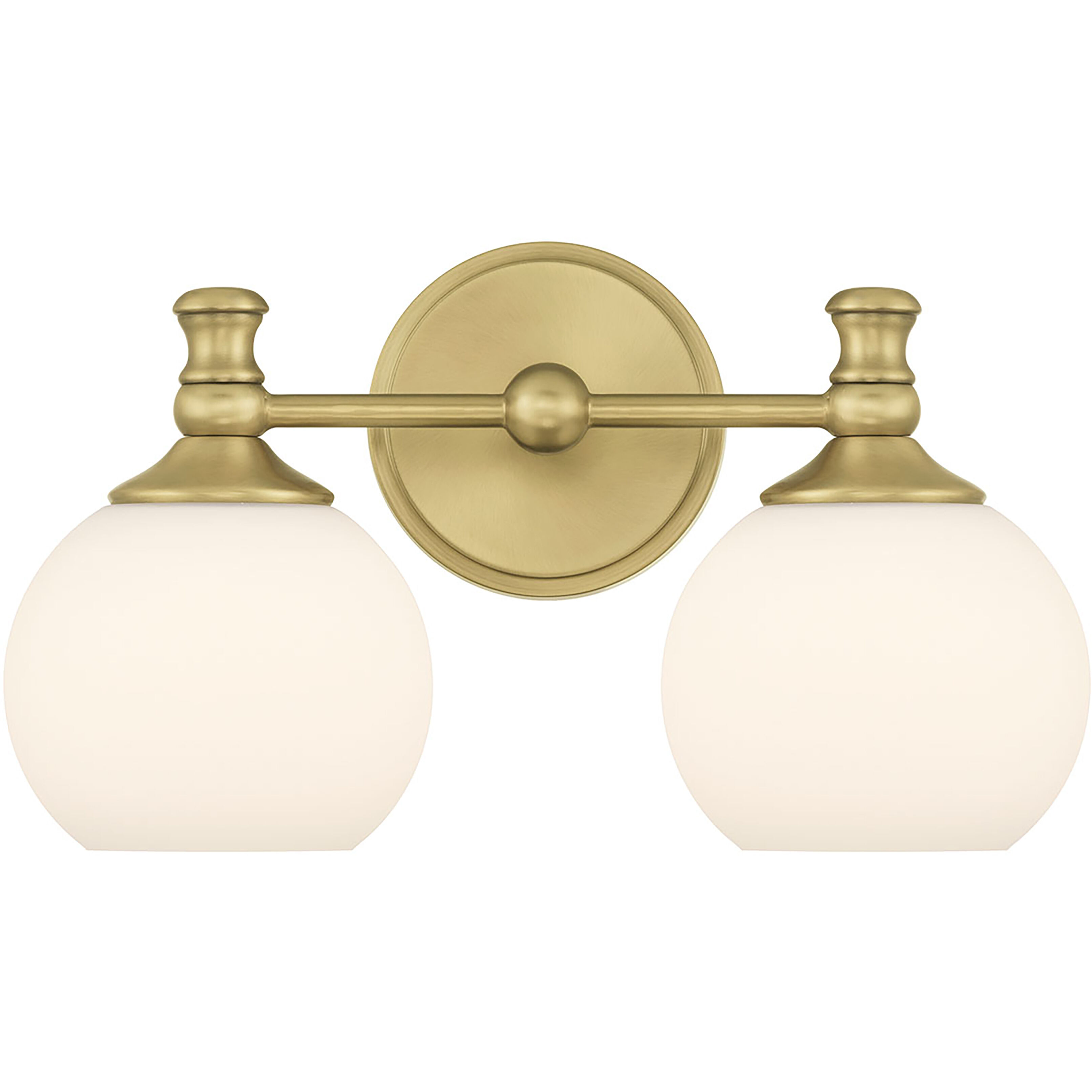Orlisse 2 Light 14.75 inch Vintage Brass Bathroom Vanity Light Wall Light