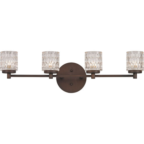 Bayou 4 Light 28 inch Rubbed Oil Bronze Vanity Bar Wall Light