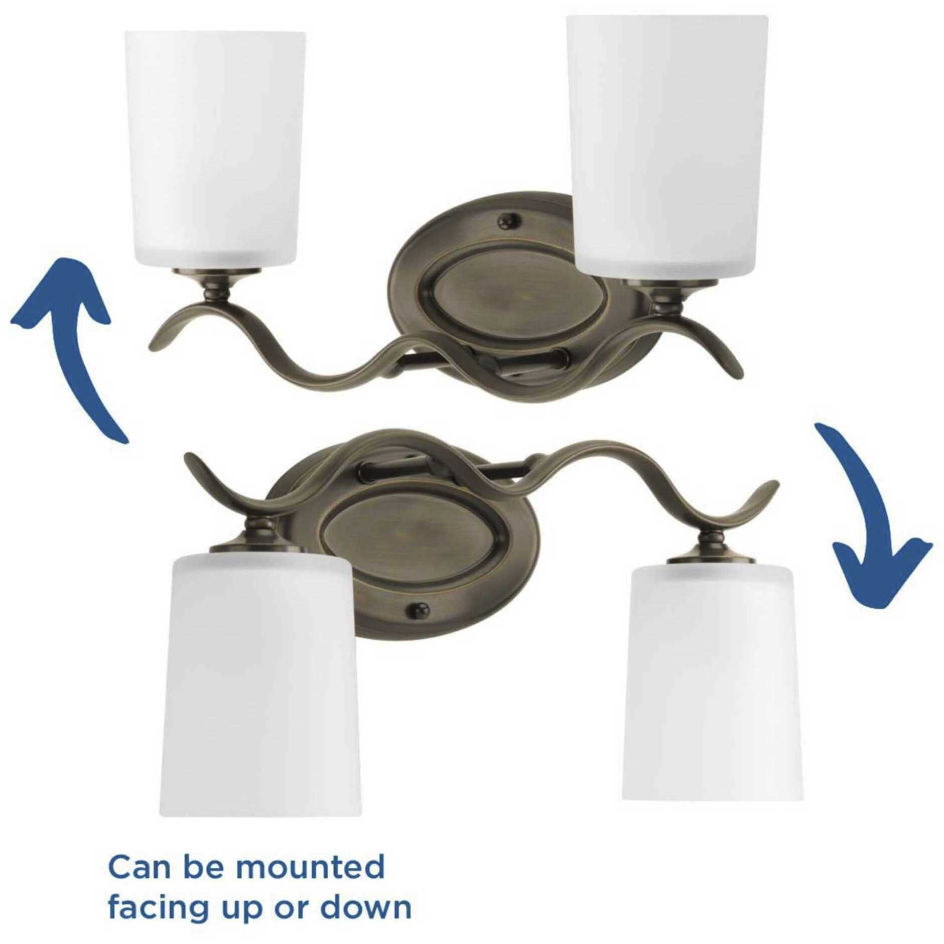 Inspire 2 Light 15 inch Antique Bronze Bath Vanity Wall Light