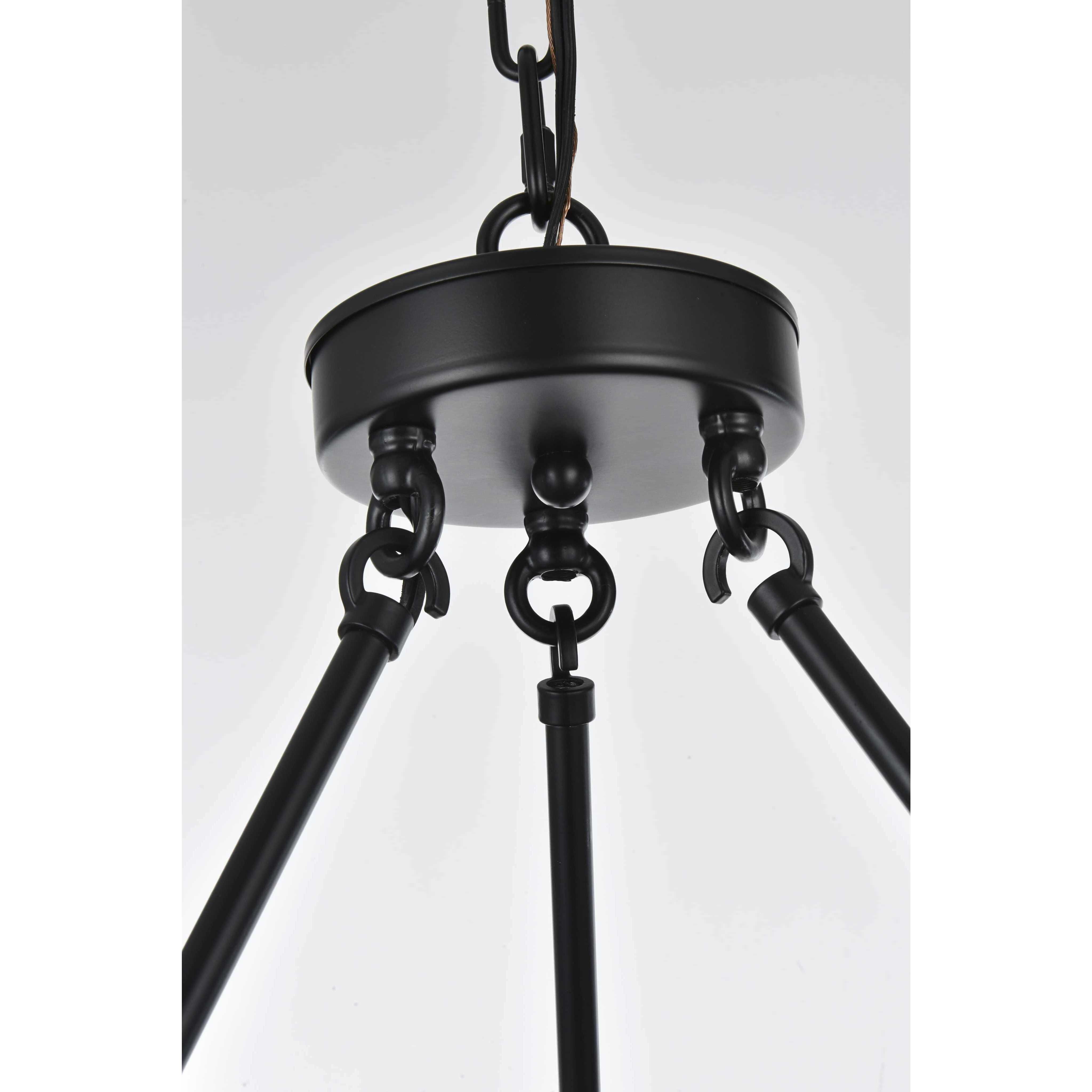 Cadence 6 Light 26 inch Black Chandelier Ceiling Light