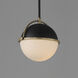 Duke 1 Light 9.5 inch Black and Weathered Brass Single Pendant Ceiling Light