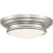 Transitional 2 Light 13 inch Brushed Nickel Flush Mount Ceiling Light