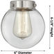 Ballston Beacon LED 6 inch White and Polished Chrome Pendant Ceiling Light in Seedy Glass