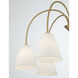 Modern 6 Light 30 inch Natural Brass Chandelier Ceiling Light