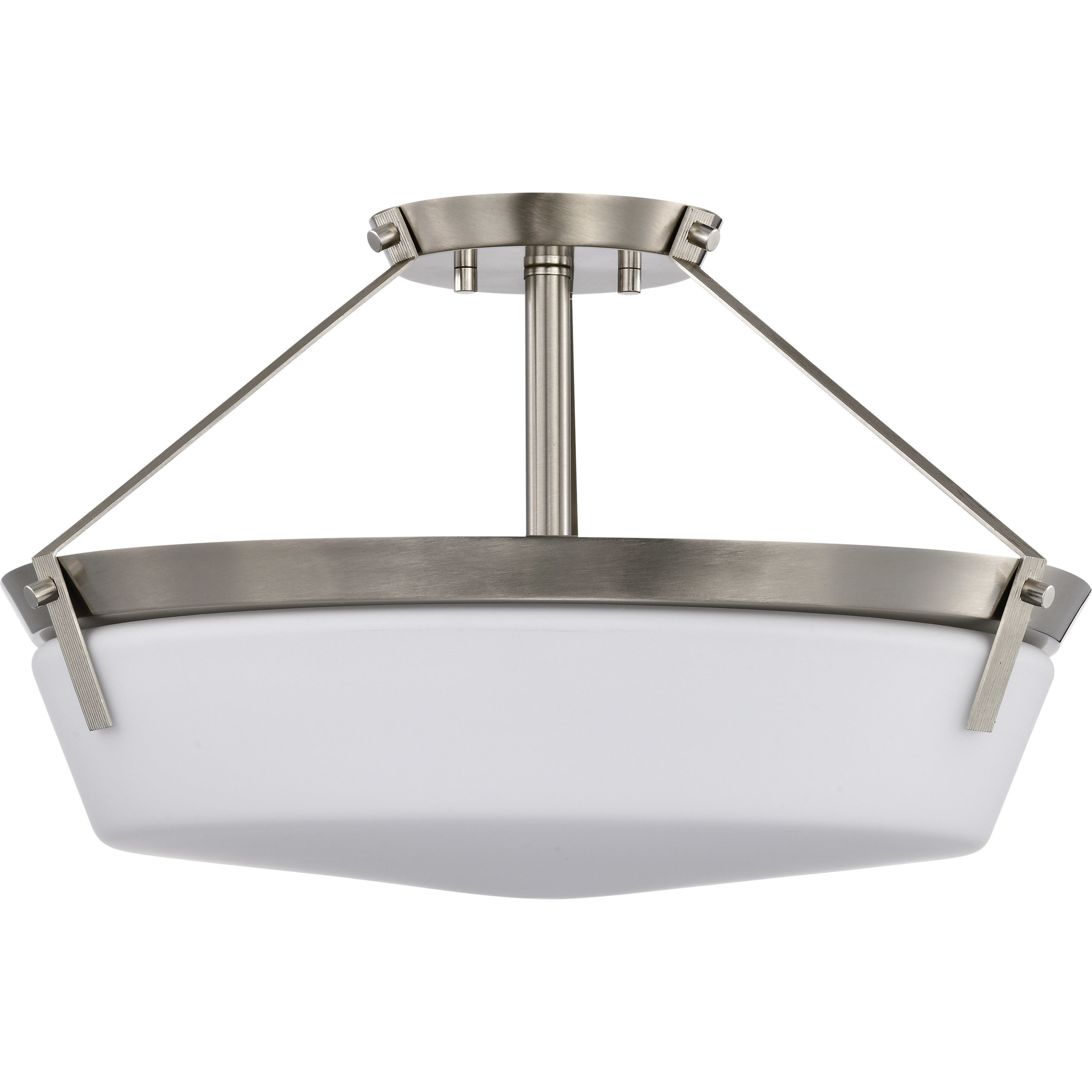 Rowen 4 Light 18.5 inch Brushed Nickel Semi Flush Mount Ceiling Light