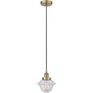Edison Oxford LED 8 inch Antique Brass Mini Pendant Ceiling Light