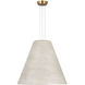 Sean Lavin Karam 1 Light 21 inch Natural Brass Pendant Ceiling Light in Cream
