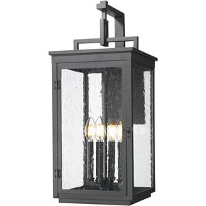 Hartwell 4 Light 23.75 inch Sand Black Outdoor Wall Light