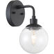 Neighborhood Que 1 Light 6 inch Flat Black Wall Sconce Wall Light