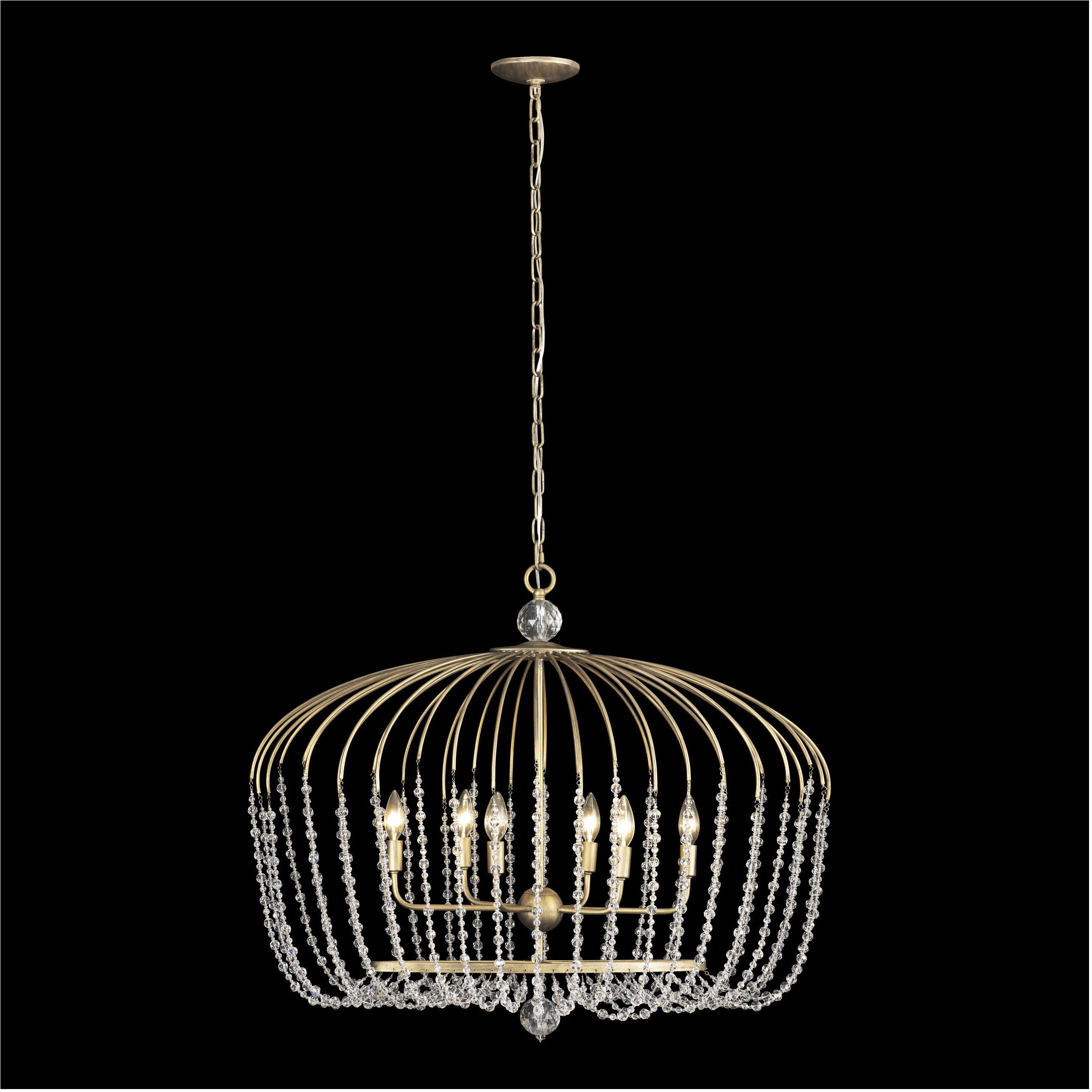 Voliere 6 Light 36 inch Havana Gold Pendant Ceiling Light