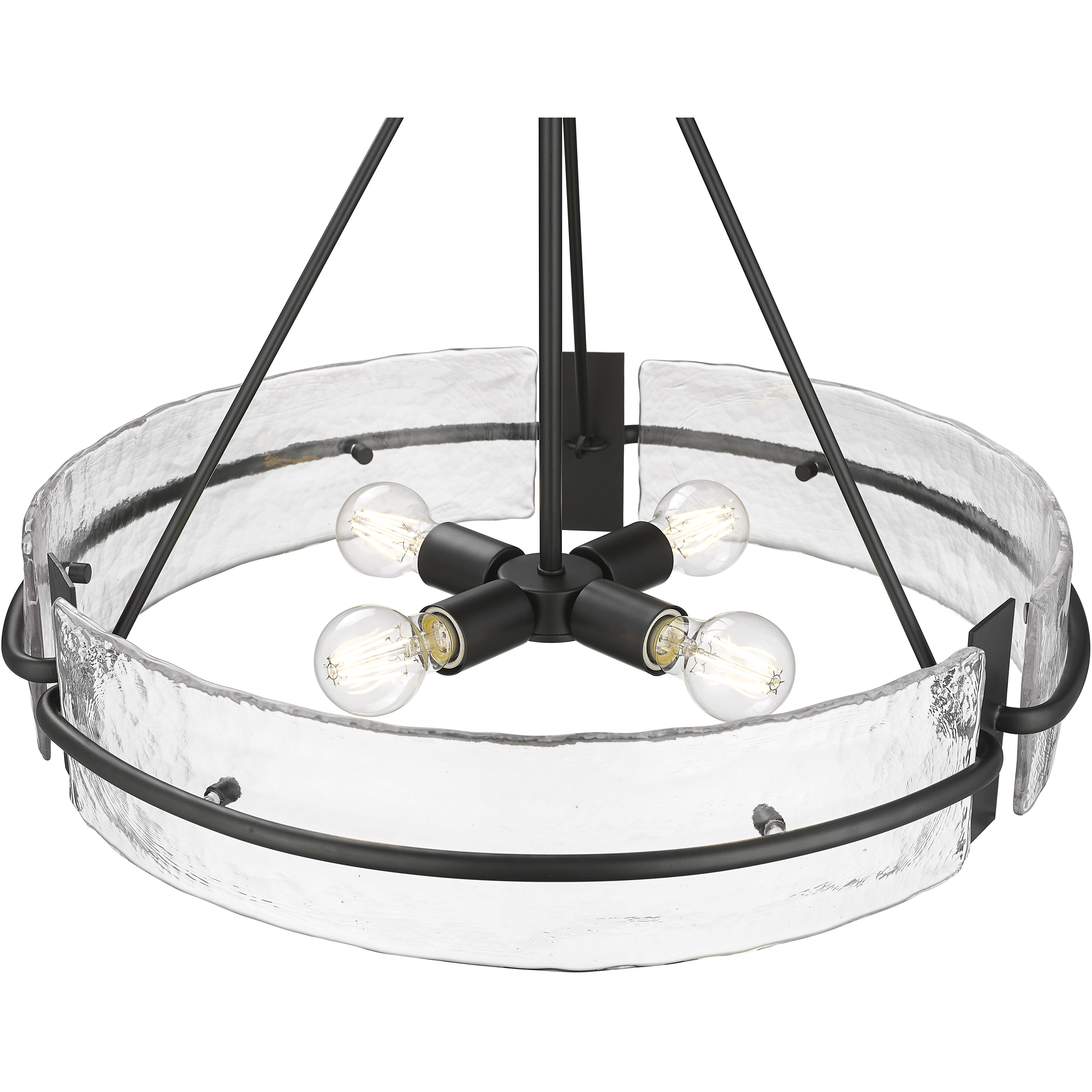 Rezi 4 Light 24 inch Matte Black Pendant Ceiling Light