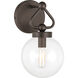 Stella 1 Light 6 inch Dark Bronze Vanity Light Wall Light