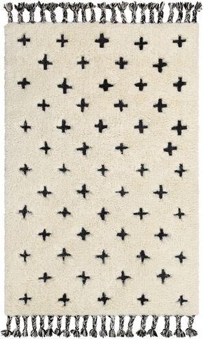 Camille 90 X 60 inch Cream Rug in 5 x 8, Rectangle