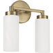 Alyssa 2 Light 11.25 inch Aged Brass Vanity Light Wall Light