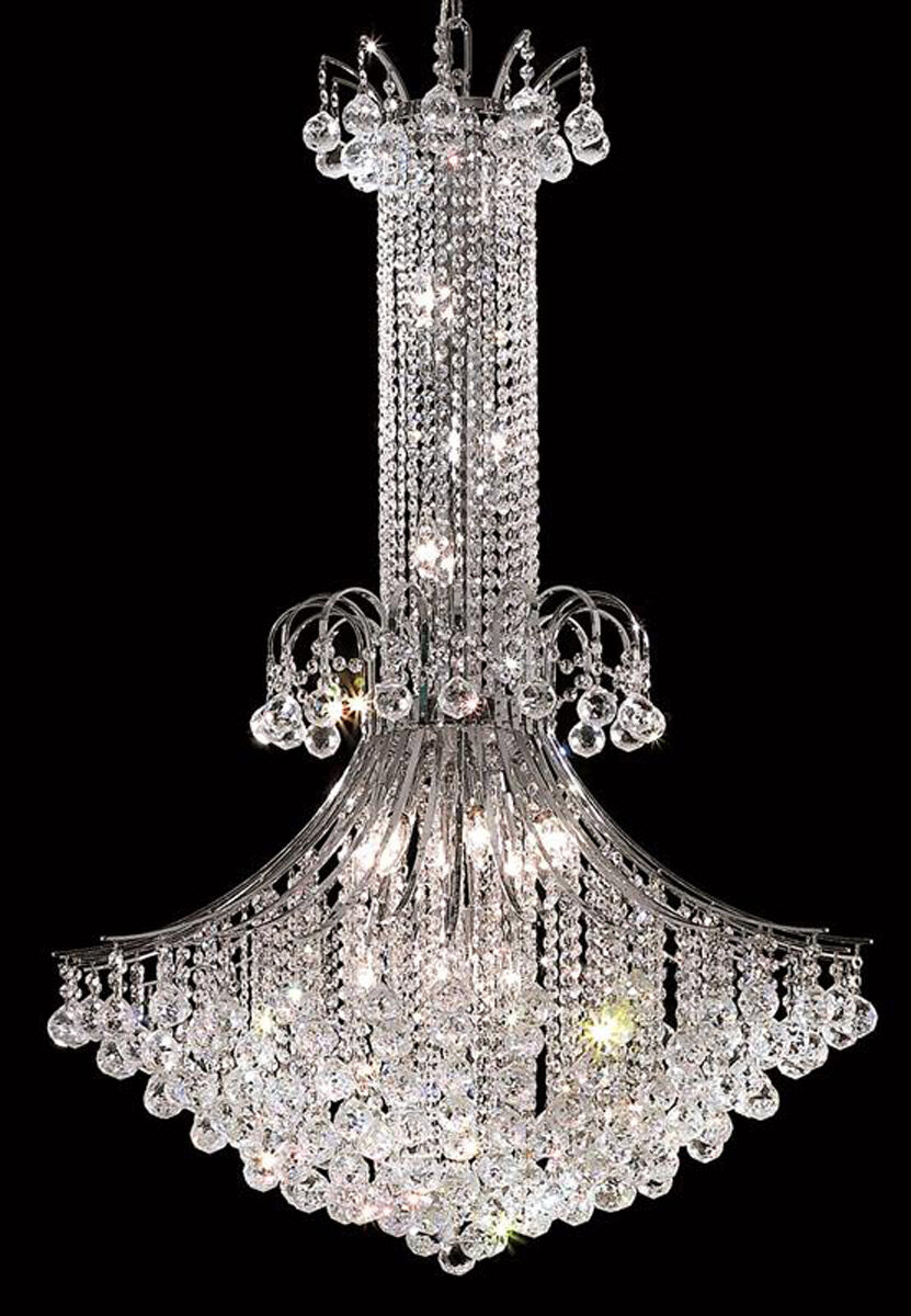 Toureg 16 Light 35 inch Chrome Foyer Ceiling Light in Royal Cut