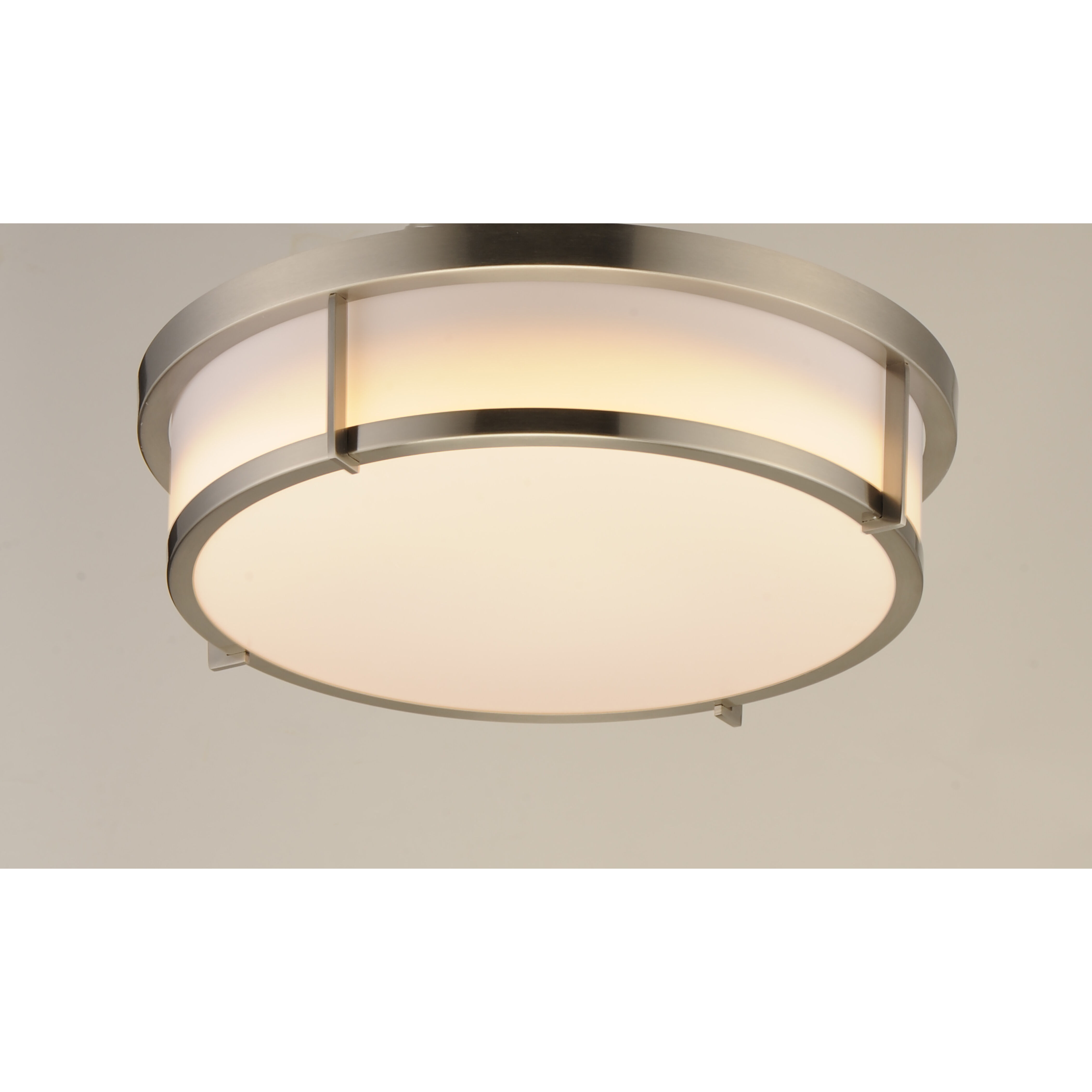 Rogue LED 17 inch Satin Nickel Flush Mount Ceiling Light