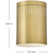 Casey 1 Light 7.5 inch Lacquered Brass Flush Mount Ceiling Light