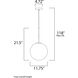 Vesper 1 Light 11.75 inch Satin Brass and Black Single Pendant Ceiling Light