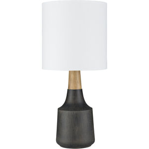 Kent 17.5 inch 60.00 watt Black and Natural Swing Arm Table Lamp Portable Light