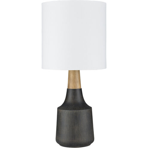 Kent 17.5 inch 60.00 watt Black and Natural Swing Arm Table Lamp Portable Light
