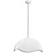 Eclos 1 Light 23.88 inch Textured White With Silver Leaf Inside Pendant Ceiling Light