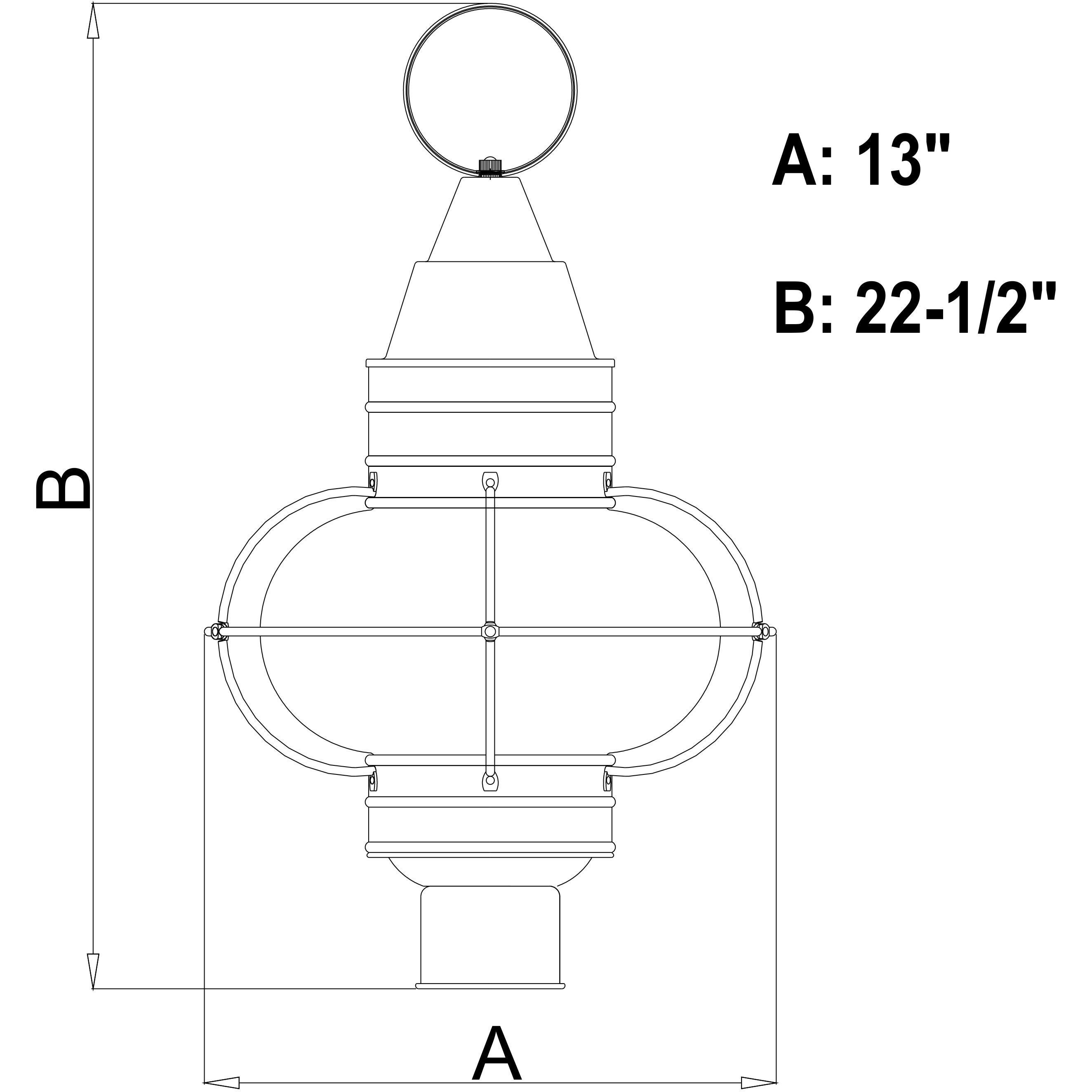Chatham LED 22.5 inch Textured Black Outdoor Post