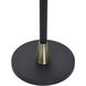 Mercer 70.25 inch 40 watt Pesch Gold and Black and Clear Floor Lamp Portable Light