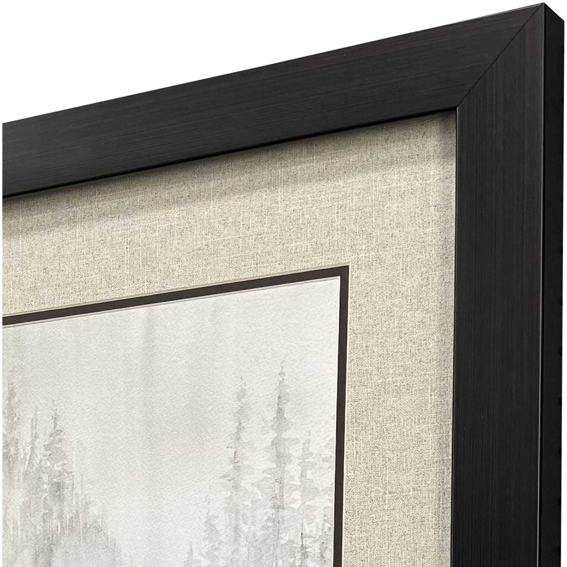 Mountain River Gray and Neutral and Blue and Brown Framed Art, Propac