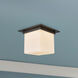 Mineral 1 Light 11.13 inch Urban Bronze and Matte Opal Glass Flush Mount Ceiling Light in Opal Glass Shade